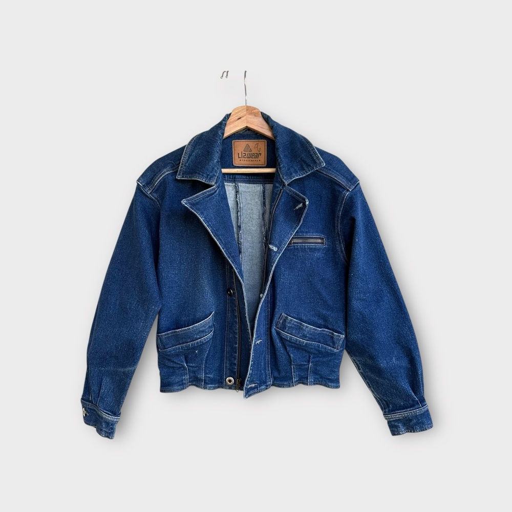 Liz Wear Vintage Denim Bomber Jean Jacket